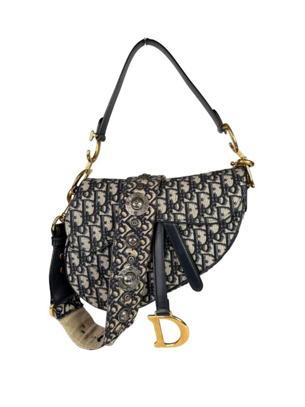 Christian Dior Medium Oblique Saddle Bag with Strap
